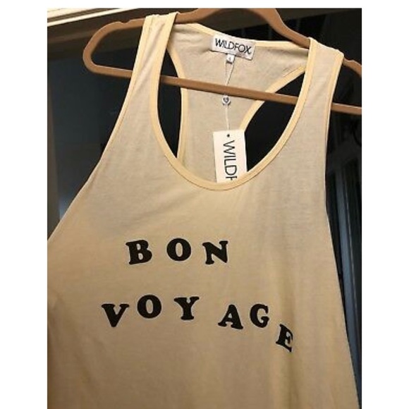 🎉HP🎉New! Wildfox Bon Voyage Graphic Racerback Tank Dress Coverup Size Large⚓️ - Picture 3 of 5
